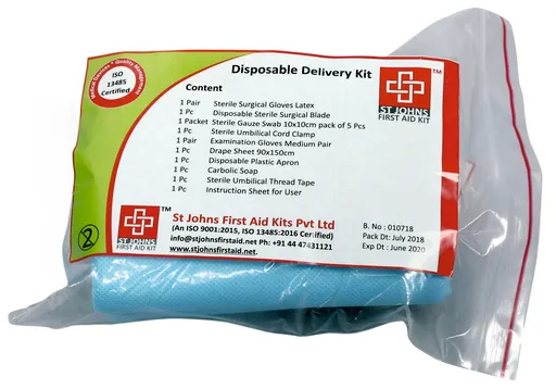 St Johns First Aid Dispsable Delivery Kit